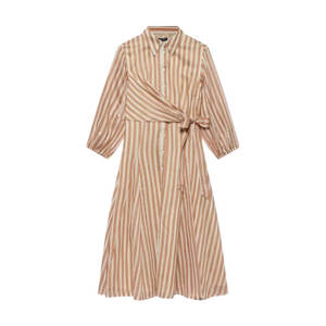 Mint Velvet Orange Stripe Wrap Midi Shirt Dress